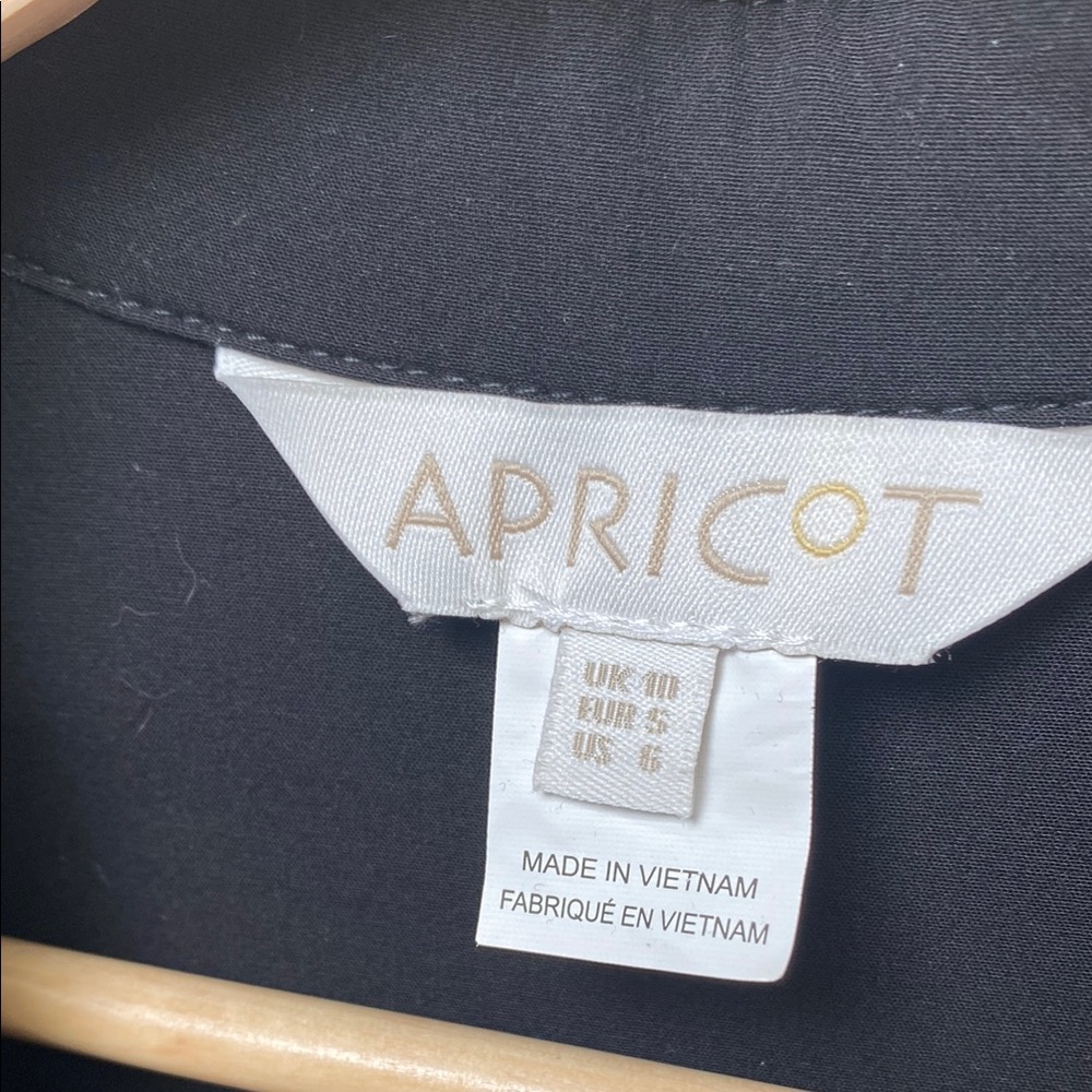 APRICOT Black Buttoned Romper with Side Pockets.  Size 6. NWOT - Picture 2 of 11